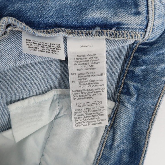 Madewell Emmett Jeans Womens 33 Blue Wide Leg High Rise Stretch Crop - Picture 11 of 12